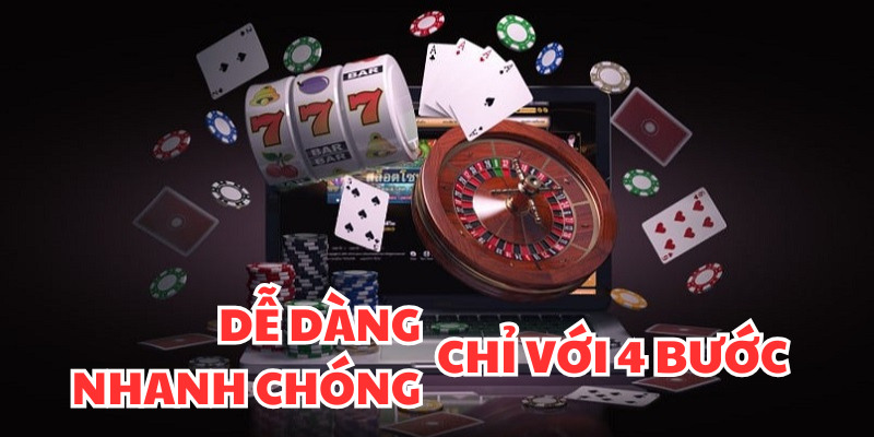 Chỉ với 4 bước bé xíu là bạn đã đặt chân đến thiên đường game bài JILI HELLO88